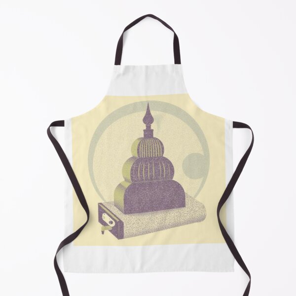 Item preview, Surreal Temple Machine Vintage Grain Illustration designed and sold by MoonAndMossStudio.
