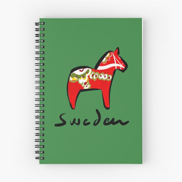 Item preview, Sweden Dala Horse | Scandinavian Gift Illustration designed and sold by Covo Studio.