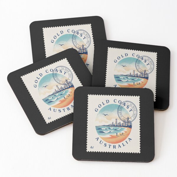 Item preview, Gold Coast Australia Coastal Postage Stamp Sticker designed and sold by stickercuffs.