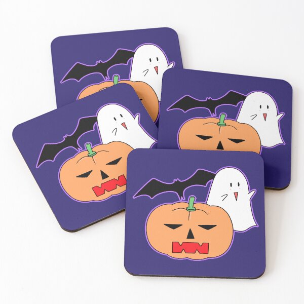 Item preview, Cute Halloween Trio: Ghost, Pumpkin and Bat designed and sold by ubborn.