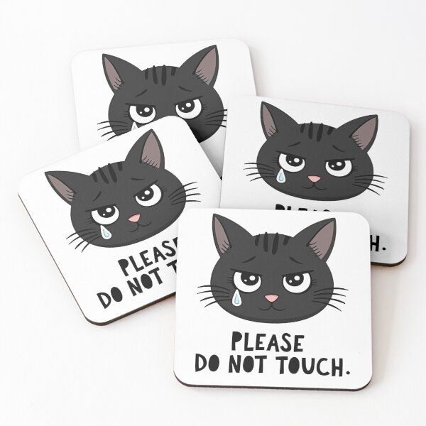 Item preview, Black Cat with Tear - Please Do Not Touch designed and sold by Prints by Mat.