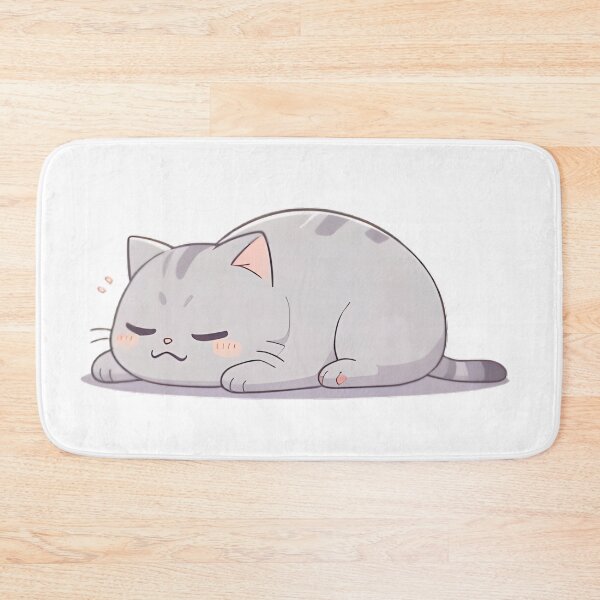 Item preview, Social Battery Drained Cat — Introvert Kawaii Sticker designed and sold by tommysworks.