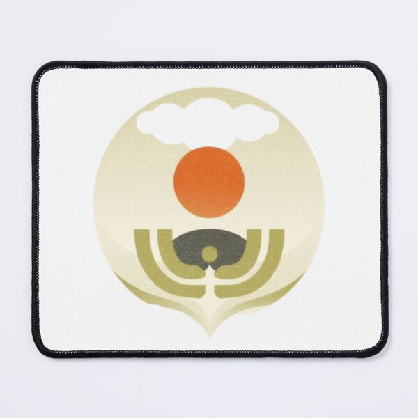 Item preview, Abstract Sun Cloud Lotus Retro Geometric Circle Art designed and sold by MoonAndMossStudio.