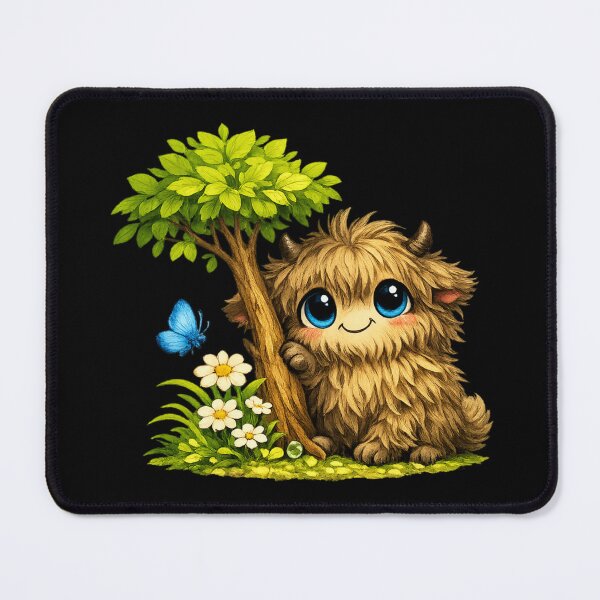 Item preview, Cute shaggy cattle on a flower meadow designed and sold by MyPersonalShirt.
