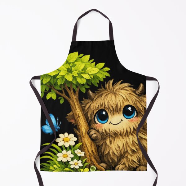 Item preview, Cute shaggy cattle on a flower meadow designed and sold by MyPersonalShirt.