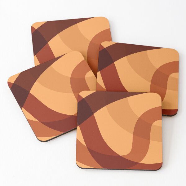 Item preview, Abstract Retro Wavy Lines Terracotta Design designed and sold by BetweenForms.
