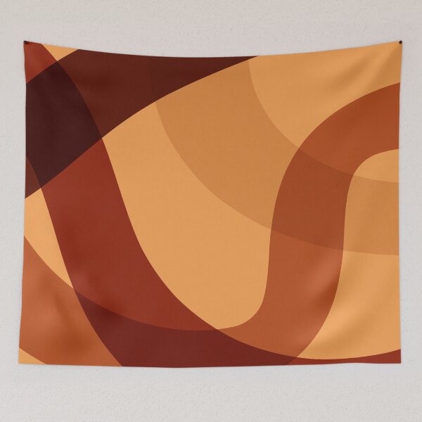 Item preview, Abstract Retro Wavy Lines Terracotta Design designed and sold by BetweenForms.