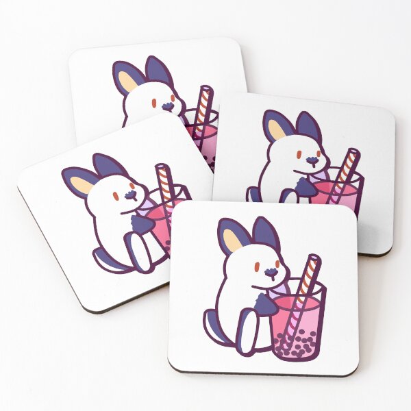 Item preview, Mona the Bunny With Pink Boba Tea – Cute Kawaii-Inspired Design designed and sold by dittoon.
