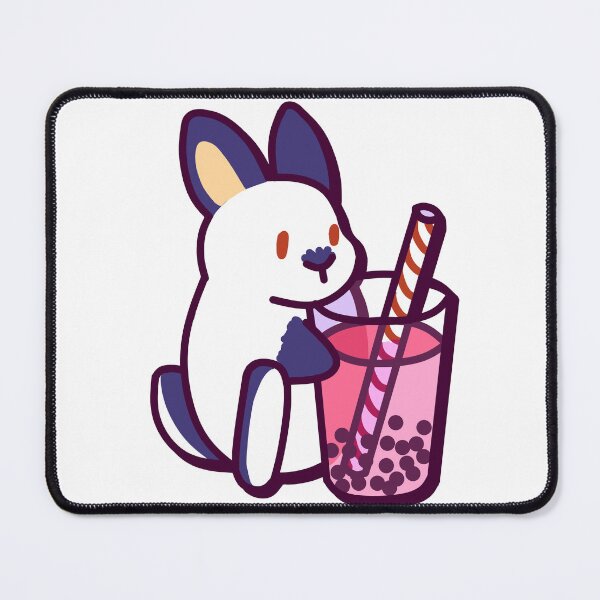 Item preview, Mona the Bunny With Pink Boba Tea – Cute Kawaii-Inspired Design designed and sold by dittoon.