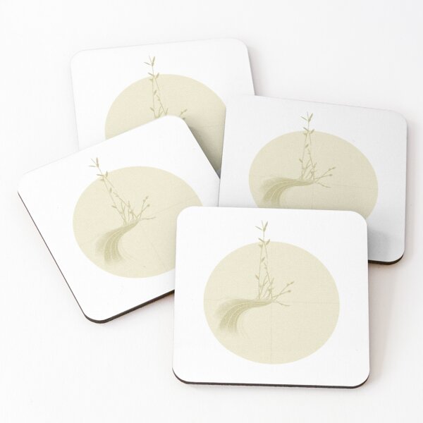 Item preview, Delicate Wild Grass Branch Moon Zen Minimalist Art designed and sold by MoonAndMossStudio.