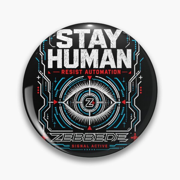 Item preview, Stay Human Resist Automation ZEBBEDE designed and sold by ZEBBEDE - Minimal Streetwear .