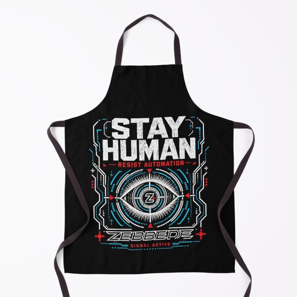 Item preview, Stay Human Resist Automation ZEBBEDE designed and sold by ZEBBEDE - Minimal Streetwear .
