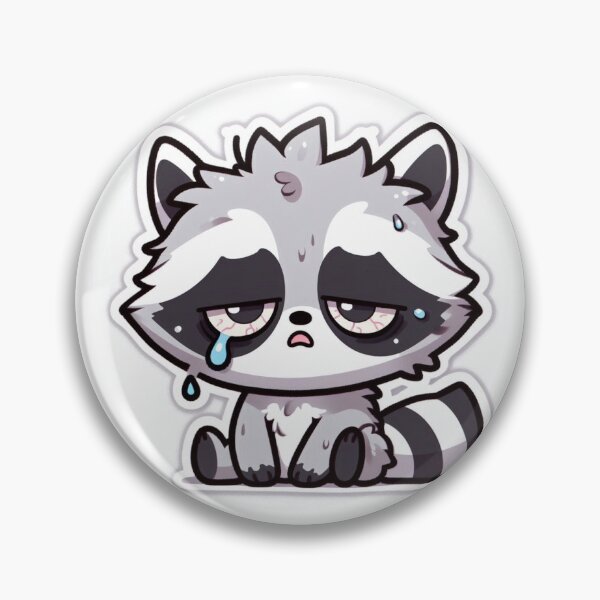 Item preview, Kawaii Done With Today Raccoon Sticker designed and sold by PastelPawsArt.
