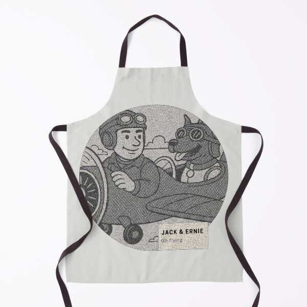 Item preview, Jack & Ernie Go Flying – Whimsical Pilot and Dog Adventure Art designed and sold by jafio.