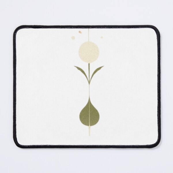 Item preview, Celestial Moon Flower Stem Dark Minimalist Botanical Art designed and sold by MoonAndMossStudio.
