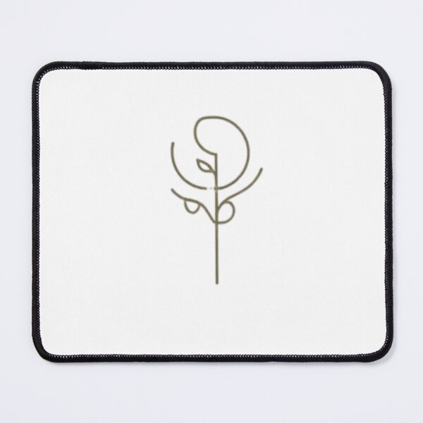 Item preview, One Line Rose Stem Elegant Dark Minimalist Botanical Art designed and sold by MoonAndMossStudio.