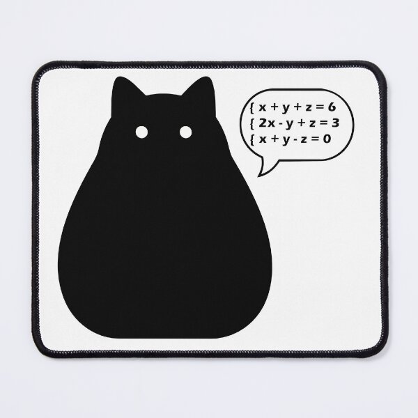 Item preview, Black Cat Algebra System Poster - Minimalist Math Equation Feline Art - STEM Student Classroom Decor designed and sold by BestChoiceService.