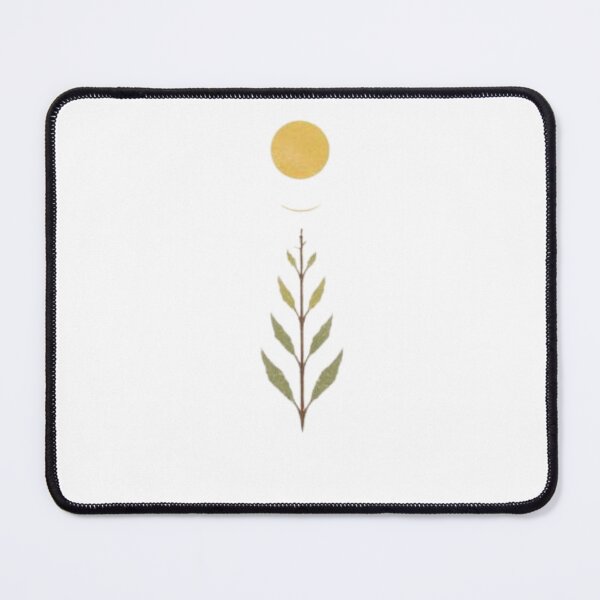 Item preview, Golden Moon Crescent Herb Stem Dark Celestial Botanical Art designed and sold by MoonAndMossStudio.