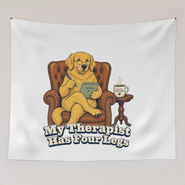 Item preview, My Therapist Has Four Legs Funny Dog Lover  designed and sold by freshwear design.