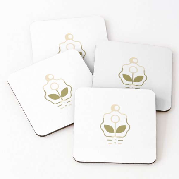 Item preview, Mystical Botanical Pendant Badge Dark Gold Emblem Art designed and sold by MoonAndMossStudio.