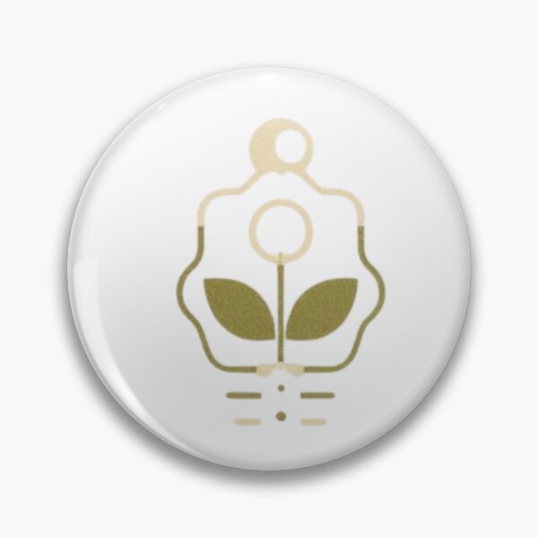 Item preview, Mystical Botanical Pendant Badge Dark Gold Emblem Art designed and sold by MoonAndMossStudio.