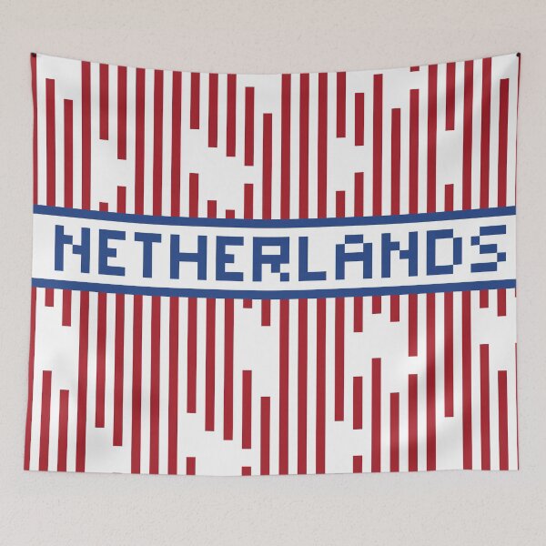 Item preview, NETHERLANDS — Netherlands Soccer & Flag Pride Gift | Retro Pixel Art Word designed and sold by Mouremandier.