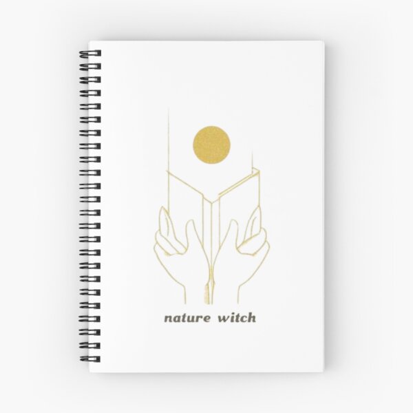 Item preview, Nature Witch Hands Book Moon Dark Gold Line Art Print designed and sold by MoonAndMossStudio.