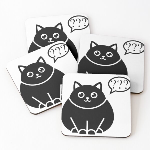 Item preview, Confused Black Cat Question Mark Poster - Curious Feline Illustration - Whimsical Academic Wall Decor designed and sold by BestChoiceService.