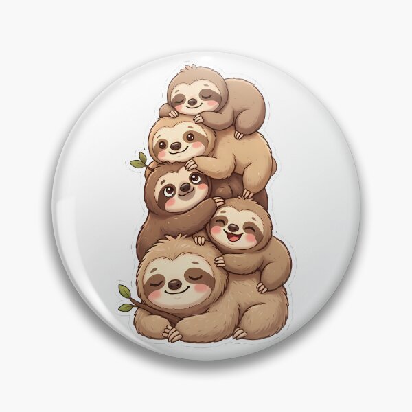 Item preview, Cute Cartoon Sloths Stacked in a Pile designed and sold by By:MarcinK.