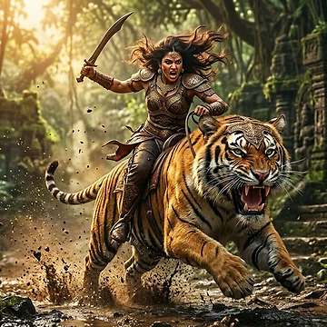 Artwork thumbnail, Tiger Rider by RaF71PrO