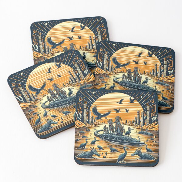Item preview, Golden River Journey – Mythic Crocodile Ride designed and sold by Dogandesighn.