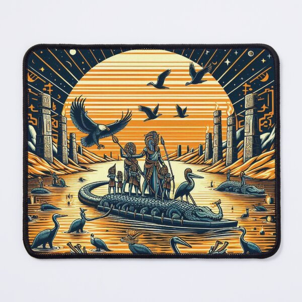 Item preview, Golden River Journey – Mythic Crocodile Ride designed and sold by Dogandesighn.