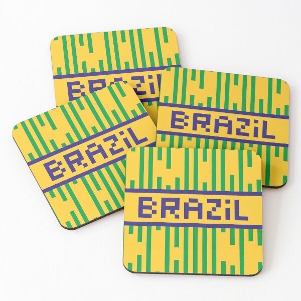 Item preview, BRAZIL — Brazil Soccer & Flag Pride Gift | Retro Pixel Art Word designed and sold by Mouremandier.
