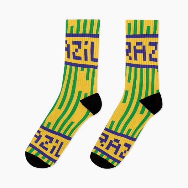 Item preview, BRAZIL — Brazil Soccer & Flag Pride Gift | Retro Pixel Art Word designed and sold by Mouremandier.