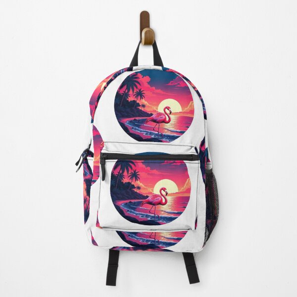 Item preview, Neon Flamingo Sunset Beach | Retro Tropical Paradise Aesthetic designed and sold by GalleryPeak.