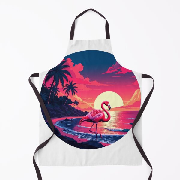 Item preview, Neon Flamingo Sunset Beach | Retro Tropical Paradise Aesthetic designed and sold by GalleryPeak.