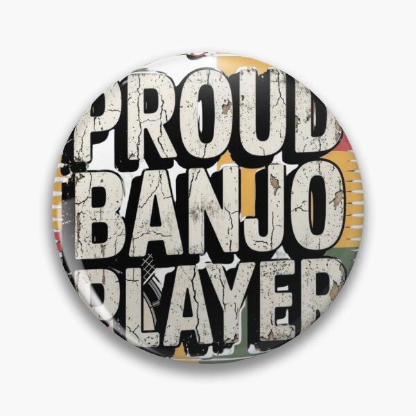 Item preview, Proud banjo player retro-style writing designed and sold by MiloszLitwin.