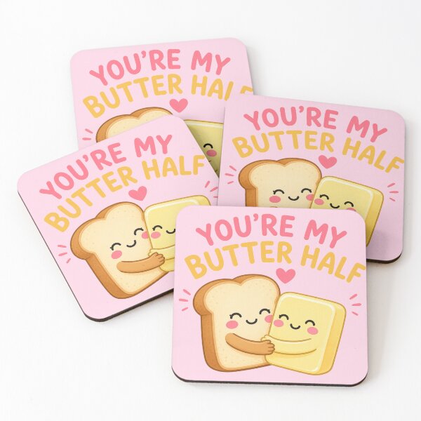 Item preview, You're My Butter Half Cute Kawaii Bread & Butter Pun | Funny Food Love Design designed and sold by alchemist1636 .