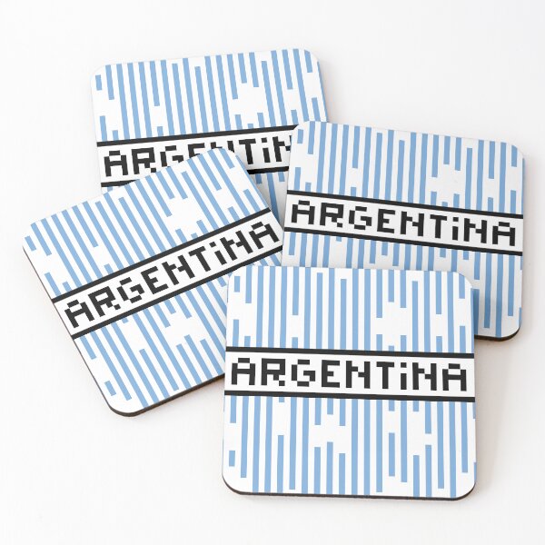 Item preview, ARGENTINA — Argentina Soccer & Flag Pride Gift | Retro Pixel Art Word designed and sold by Mouremandier.