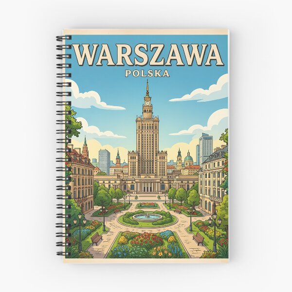 Item preview, Warszawa Polska Vintage Retro Travel Poster designed and sold by Ar0undTheW0rld.