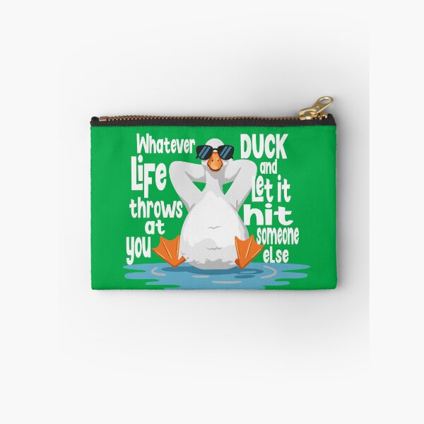 Item preview, Funny Cool Duck Whatever your Life Throws at You Quote designed and sold by Colorfulman.