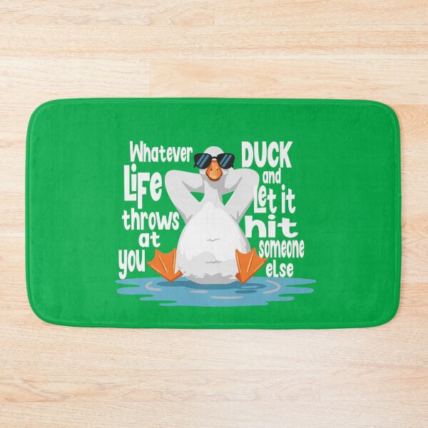 Item preview, Funny Cool Duck Whatever your Life Throws at You Quote designed and sold by Colorfulman.