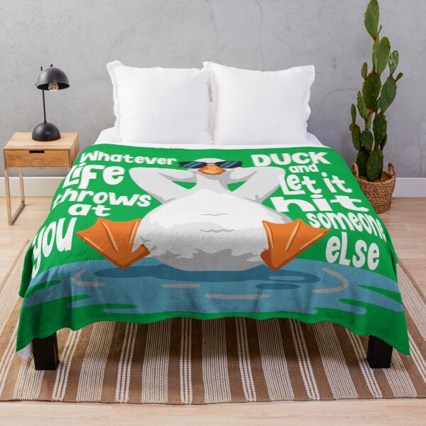 Item preview, Funny Cool Duck Whatever your Life Throws at You Quote designed and sold by Colorfulman.
