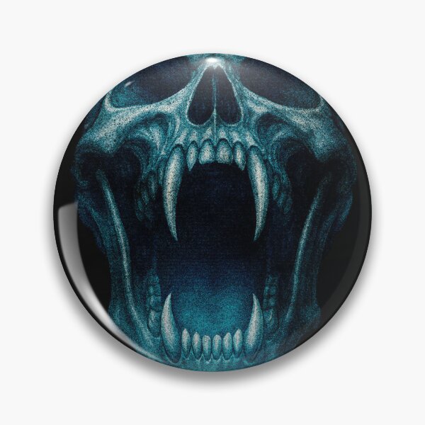 Item preview, Blue Fang Skull Creature Portrait designed and sold by Adronia.