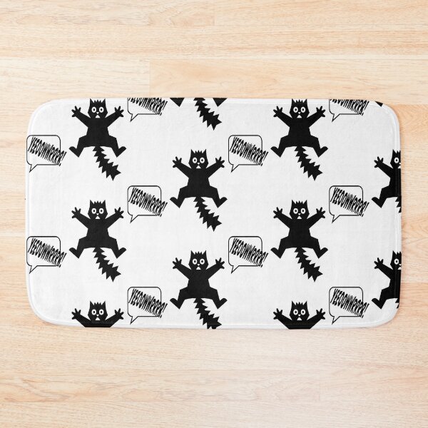 Item preview, Panic Attack Black Cat Vector Poster - Funny YEEEOOHHRRR Shout Print - Expressive Frightened Feline Art designed and sold by BestChoiceService.