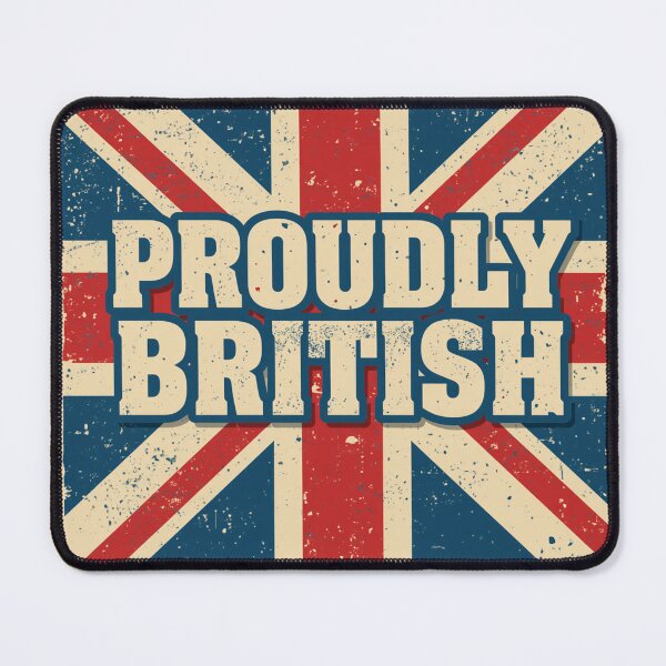Item preview, Proudly British Vintage Union Jack Typography | UK Pride Retro Flag Design designed and sold by ColorClouds.