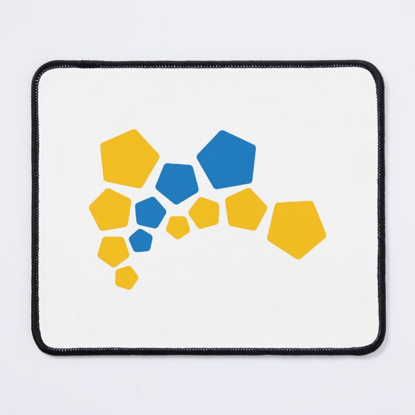 Item preview, Blue and Gold Geometric Pentagon Pattern — Football Fan Abstract Art Design designed and sold by AvessBerge.
