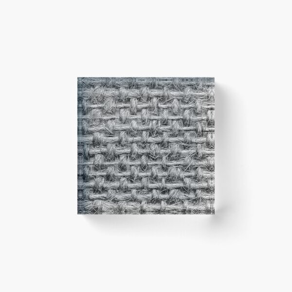 Item preview, Dark Industrial Burlap Texture - Black and White Woven Fabric Pattern designed and sold by L&L.