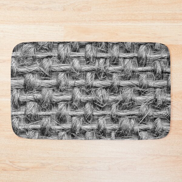 Item preview, Dark Industrial Burlap Texture - Black and White Woven Fabric Pattern designed and sold by L&L.