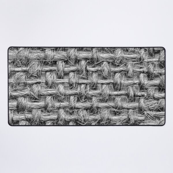 Item preview, Dark Industrial Burlap Texture - Black and White Woven Fabric Pattern designed and sold by L&L.
